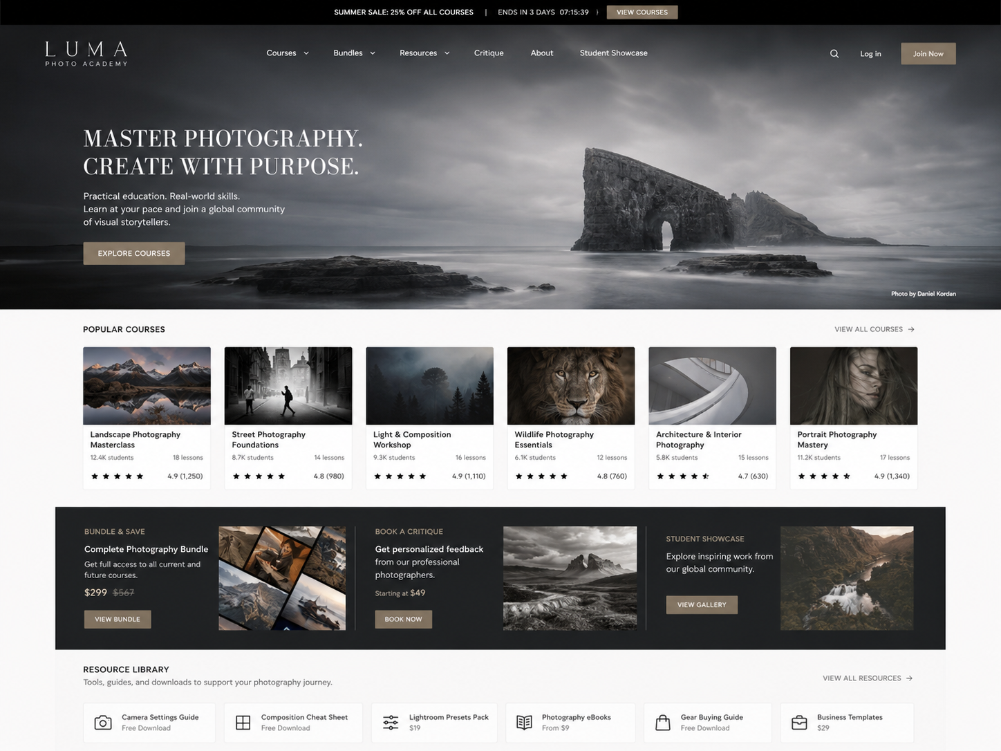 Luma Photo Academy member library concept